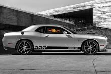 Racing rocker panel stripes vinyl decals stickers for Dodge Challenger
 4