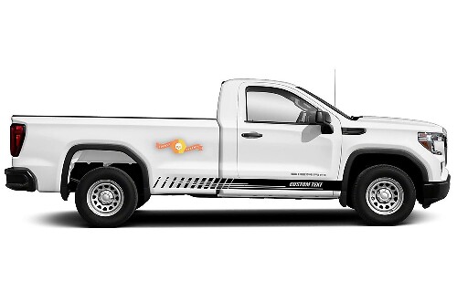 Racing rocker panel stripes vinyl decals stickers for GMC Sierra 1500
 1