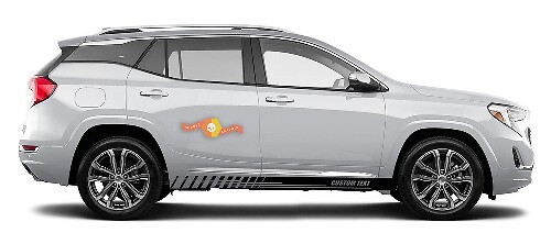 Racing rocker panel stripes vinyl decals stickers for GMC Terrain
