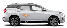 Racing rocker panel stripes vinyl decals stickers for GMC Terrain
 3
