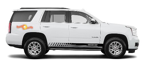Racing rocker panel stripes vinyl decals stickers for GMC Yukon
