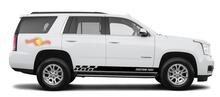 Racing rocker panel stripes vinyl decals stickers for GMC Yukon
 4