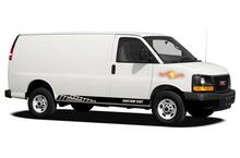 Racing rocker panel stripes vinyl decals stickers for GMC Savana Cargo
 3