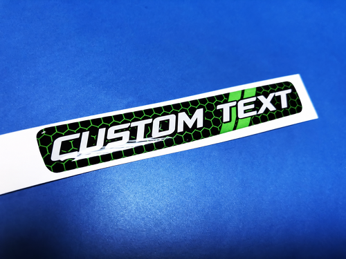Lime Green Honeycomb Twin Stripes Custom Text Domed Insert Steering Wheel Vinyl Decal Sticker for Dodge Challenger