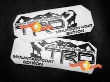 Pair of TRD Mountains Goat Edition Side Vinyl Decals Stickers for Toyota 4Runner Tundra Tacoma FJ Cruiser
 3