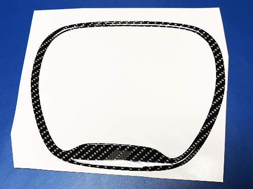 Carbon Style Steering Wheel Trim Ring Domed Decal for Dodge _1