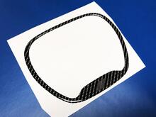 Steering WHEEL TRIM RING Carbon imitation with Grey Red hatch marks domed Sticker Decal Dodge
 2