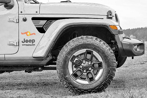 USA Flag Fender Vent Vinyl Decal Kit for Jeep Wrangler Gladiator