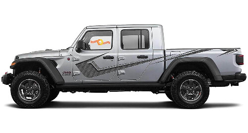 Dot Structure Side Stripe Vinyl Decal Kit for Jeep Gladiator JT