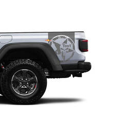 Distressed Punisher Star Vinyl Decal Sticker Graphics for Jeep Gladiator 2