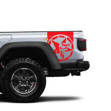 Distressed Punisher Star Vinyl Decal Sticker Graphics for Jeep Gladiator 3