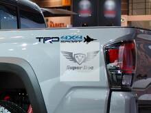 Pair of TRD 4x4 Sport Bedside Vinyl Decals Set for Toyota Trucks_2