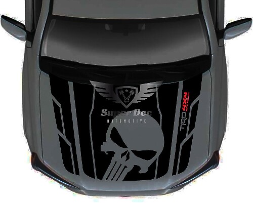 Punisher-Style Hood Vinyl Decal for Toyota 4Runner 5th Gen 