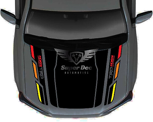 Vintage TRD Style Hood Vinyl Decal for Toyota 4Runner 5th Gen No Scoop