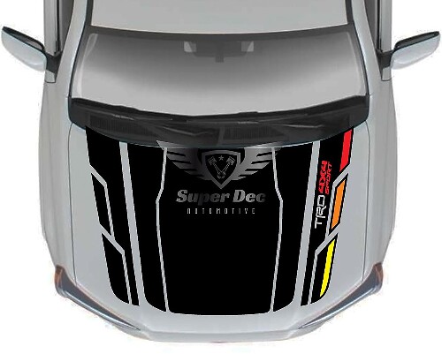 Vintage TRD-Style 4x4 Hood Vinyl Decal for Toyota 4Runner 5th Gen No Scoop