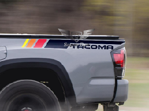 Vintage TRD Style Side Stripe Vinyl Decals for Toyota Tacoma