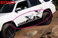 Side Mountains Trees travel Vinyl Sticker Decal fit to Toyota TRD PRO 4Runner
 2