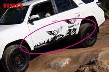 Side Mountains Trees travel Vinyl Sticker Decal fit to Toyota TRD PRO 4Runner
 4