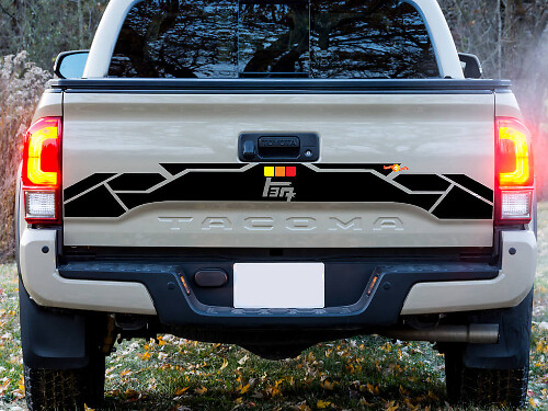 Vintage TEQ Tailgate Vinyl Decal for Toyota Tacoma 2016-2023