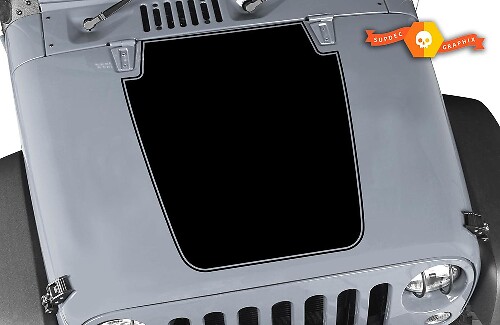 Jeep Decal Hood With Trim Vinyl Any Colors Sticker JK LJ TJ 2007-2018
