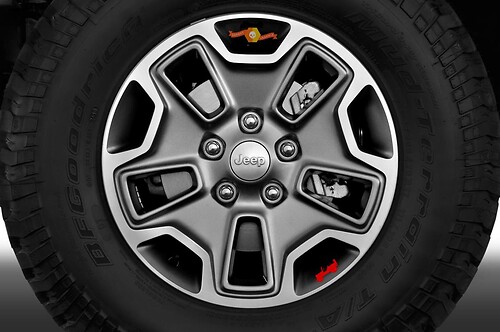 Jeep Gladiator Willys 1 Inch Tire Logo Easter Egg Set of 10 Die Cut Vinyl Stickers Decals Vinyl Graphic Stripes Kit 2018 - 2021
