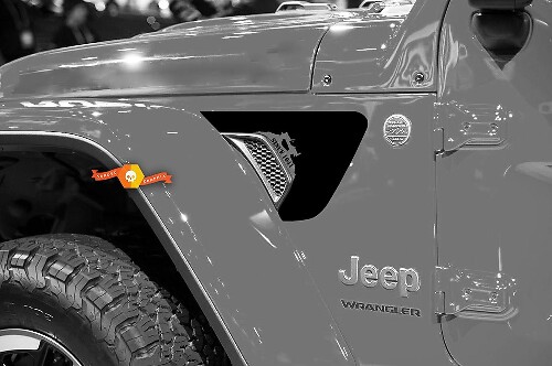 Willys 1941 Fender Vent Vinyl Decal for Jeep Wrangler JL JLU 2018-2021