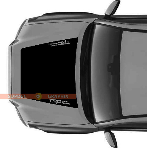 TRD 4x4 PRO Sport Off Road NO SCOOP! Bonnet Vinyl Stickers Decal 2 For Toyota Tacoma 2016 - 2021