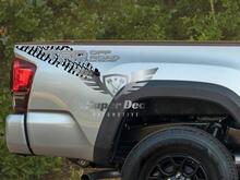 TRD Off Road With Tire tracks side 4x4 off road PRO Sport 3 colors Vinyl Stickers Decal
 2