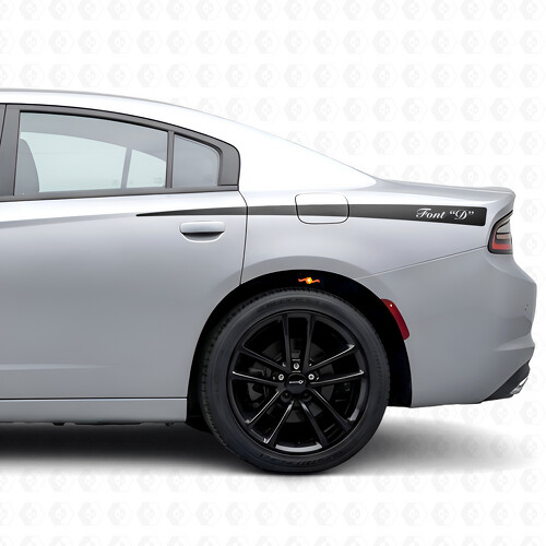 Custom Stripes Bedside Vinyl Decal Sticker for Dodge Charger 2015-2026