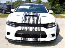 Dodge Challenger Charger Super Bee style Splash Grunge Stripes Kit Hell Cat Vinyl Decal Graphic
 2