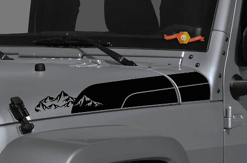 Mountains Hood Side Vinyl Decal Kit for Jeep Wrangler Gladiator 