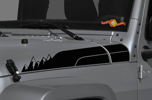 Mountain Hood Vinyl Sticker Decal for Jeep Wrangler Gladiator Rubicon JT JL JLU