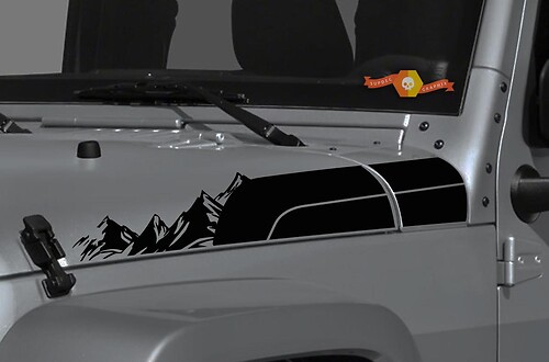 New Jeep Wrangler Gladiator JT JL JLU Rubicon Hood Forest Mountain Vinyl Sticker Decal Graphic kit for 2018 2021
