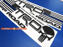 TRD US Punisher Blue Line off road Toyota Tacoma Tundra FJ Cruiser sticker decal any colors
 2