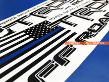 TRD US Punisher Blue Line off road Toyota Tacoma Tundra FJ Cruiser sticker decal any colors
 3