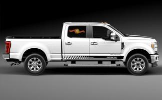 Racing rocker panel stripes vinyl decals stickers for Ford F-350 2020
 1