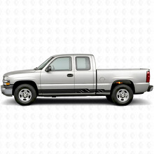 Angular Lightning Door & Rocker Panel Vinyl Stripes for Chevrolet Silverado 1500 GMT800 1999-2007_2