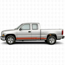 Angular Lightning Door & Rocker Panel Vinyl Stripes for Chevrolet Silverado 1500 GMT800 1999-2007_4