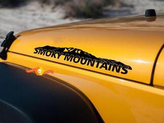 Smoky Mountains New Mountains Window Decals for Hood Jeep Wrangler Rubicon Renegade Vinyl Sticker
