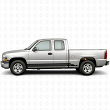 Layered Lightning Door & Rocker Panel Vinyl Stripes for Chevrolet Silverado 1500 GMT800 1999-2007_2