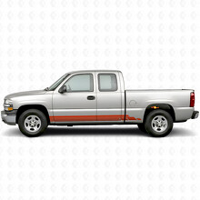 Layered Lightning Door & Rocker Panel Vinyl Stripes for Chevrolet Silverado 1500 GMT800 1999-2007_4