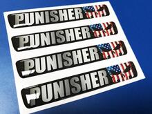 One Steering Wheel Punisher Challenger Charger emblem domed Sticker Decal
 2