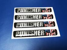 One Steering Wheel Punisher Challenger Charger emblem domed Sticker Decal
 3