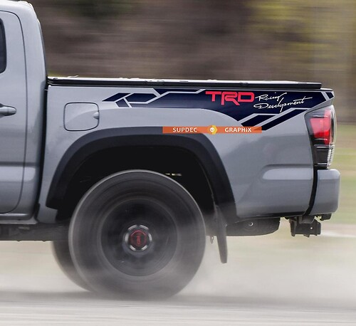 pair of TRD Racing Development side Toyota Tacoma vinyl decal sticker fit to Tacoma 2013 - 2020 or Tundra 2013 - 2020
