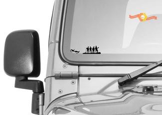 Jeep Windshield Chaser Firefighters Easter Egg Companion Vinyl Decal

