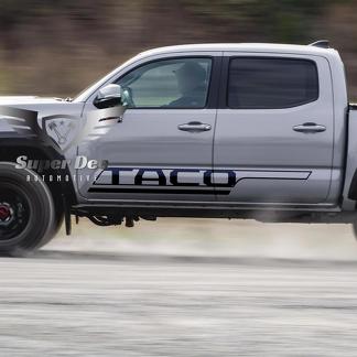 TACO Bed Side Stripes Vinyl Stickers Decal Kit for Tacoma TRD
 1