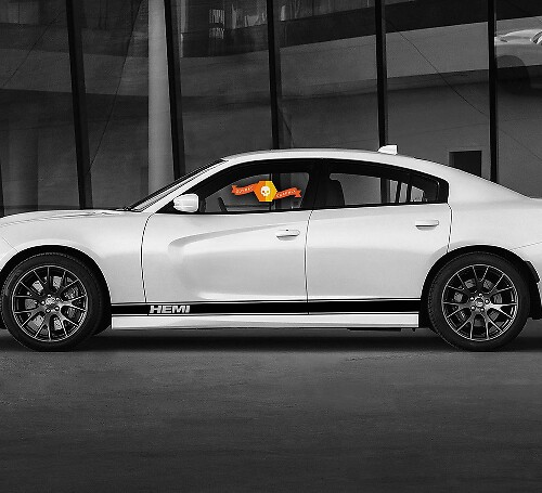 Dodge GT HEMI Stripe Rocker Panel Side Band Decal Sticker for Daytona Mopar graphics
