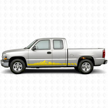Mountain Topographic Door & Rocker Panel Vinyl Stripes for Chevrolet Silverado 1500 GMT800 1999-2007_3