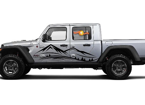 Jeep Gladiator JT Extra Large Mountain Range Vinyl Graphics
