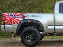 TRD Huge JDM Flag 4x4 PRO Sport Off Road Side Vinyl Stickers Decal fit to Tacoma 2013 - 2020 or Tundra 2013 - 2020
 2